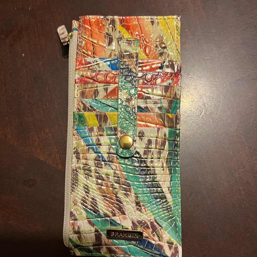 Brahmin Botanical credit card wallet